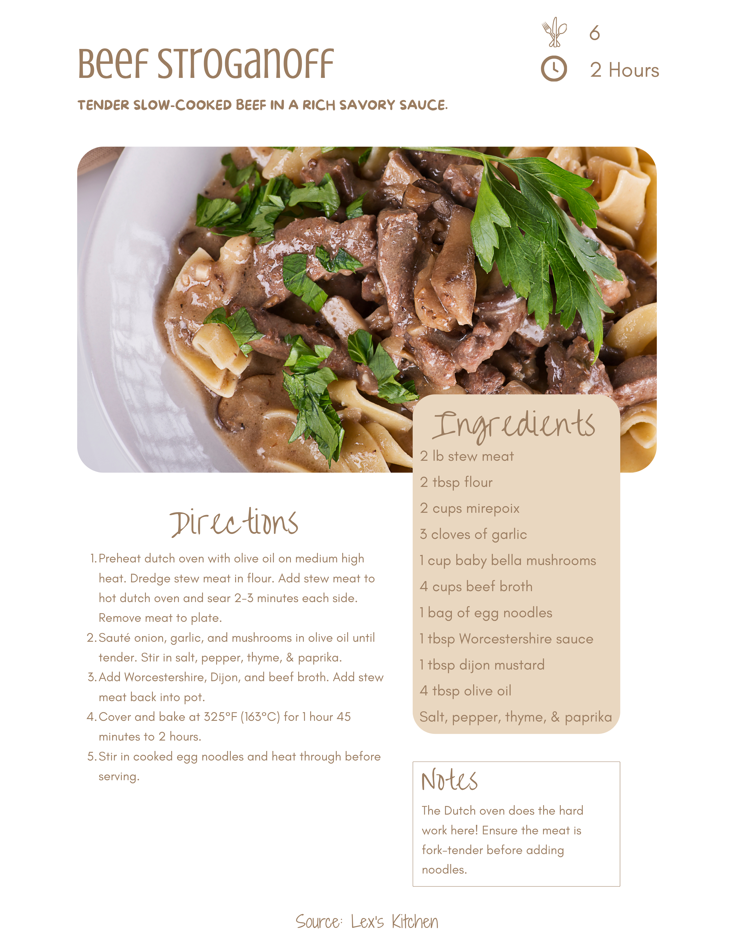 Beef Stroganoff